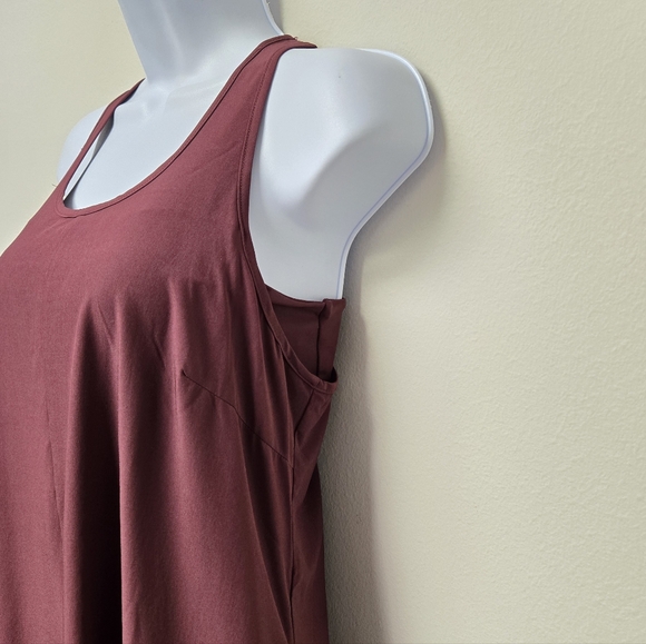 Halara Breezeful Racerback High Low Flowy Midi Dress Amaranth XS - Picture 8 of 14